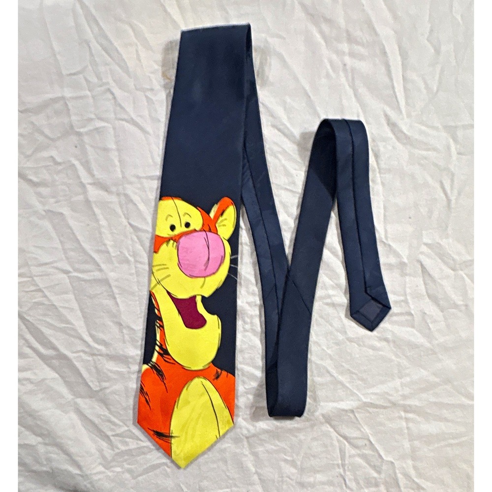 Vintage Disney Winnie the Pooh Tigger Tie Necktie 90s Novelty Character Korea
